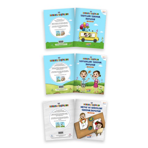 Meraklı Kaşifler Öğretici Boyama Seti (3 Kitap)